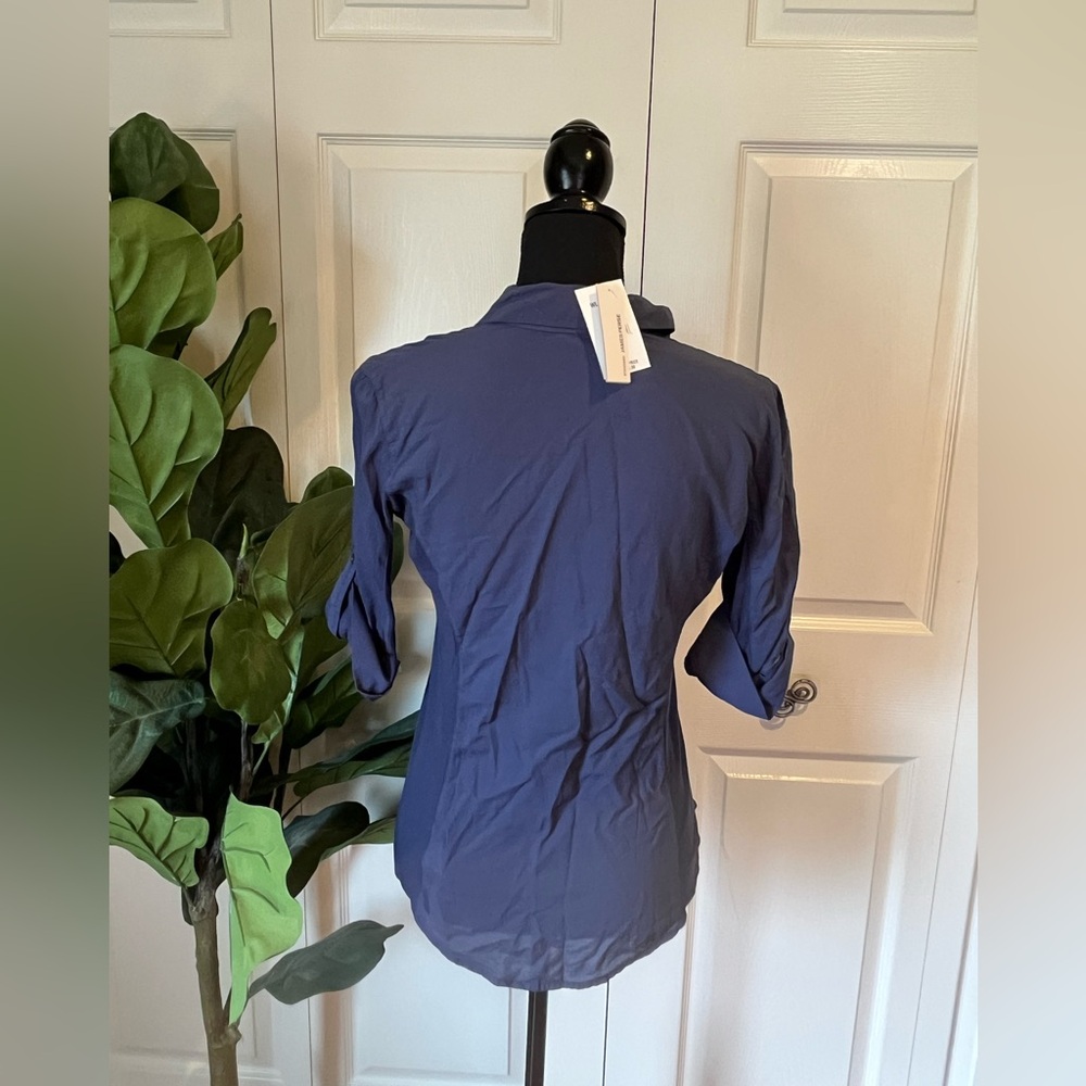 James Perse Classic Women's Button-Up Shirt - Blue - Picture 6 of 6